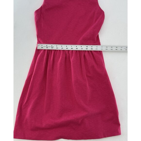 J.Crew Factory DayBreak Fuchsia Cotton Dress Pockets Size XS Preppy FLAWS - Picture 13 of 14